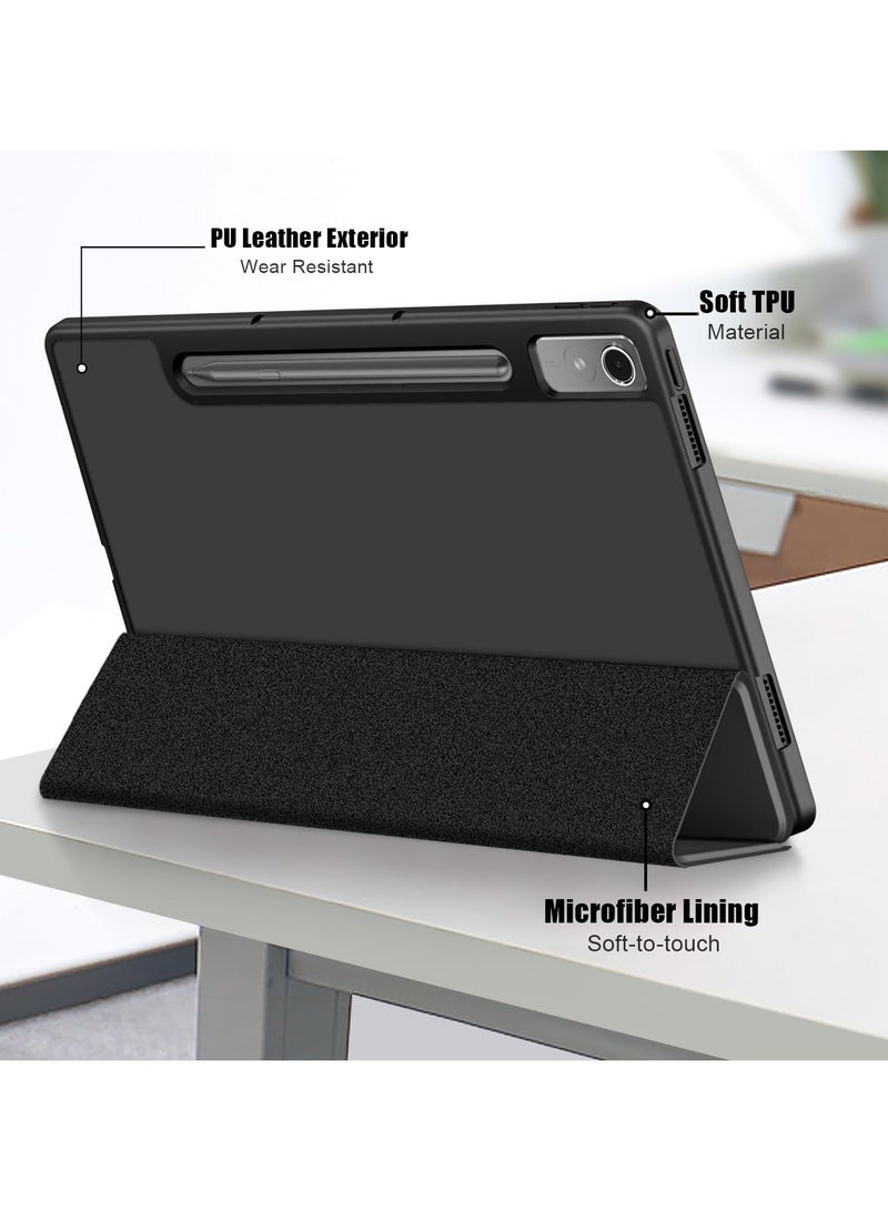 Smart Case Compatible with Lenovo Tab P12/Tab Pad Pro 12.7 Inch Tablet Case, Shockproof Soft TPU Case with Automatic Wake/sleep Magnetic Protection Tablet Cover - Image 4
